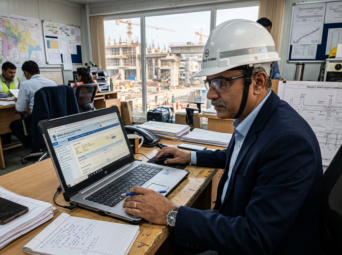 Government contractor bidding on eTender portal with Tender DSC